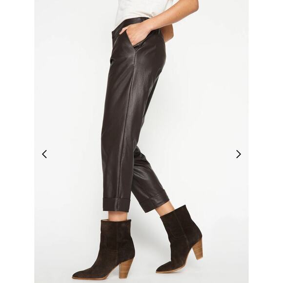 Brochu Walker women’s The Westport Vegan Leather Pant size S Timber - Picture 2 of 11